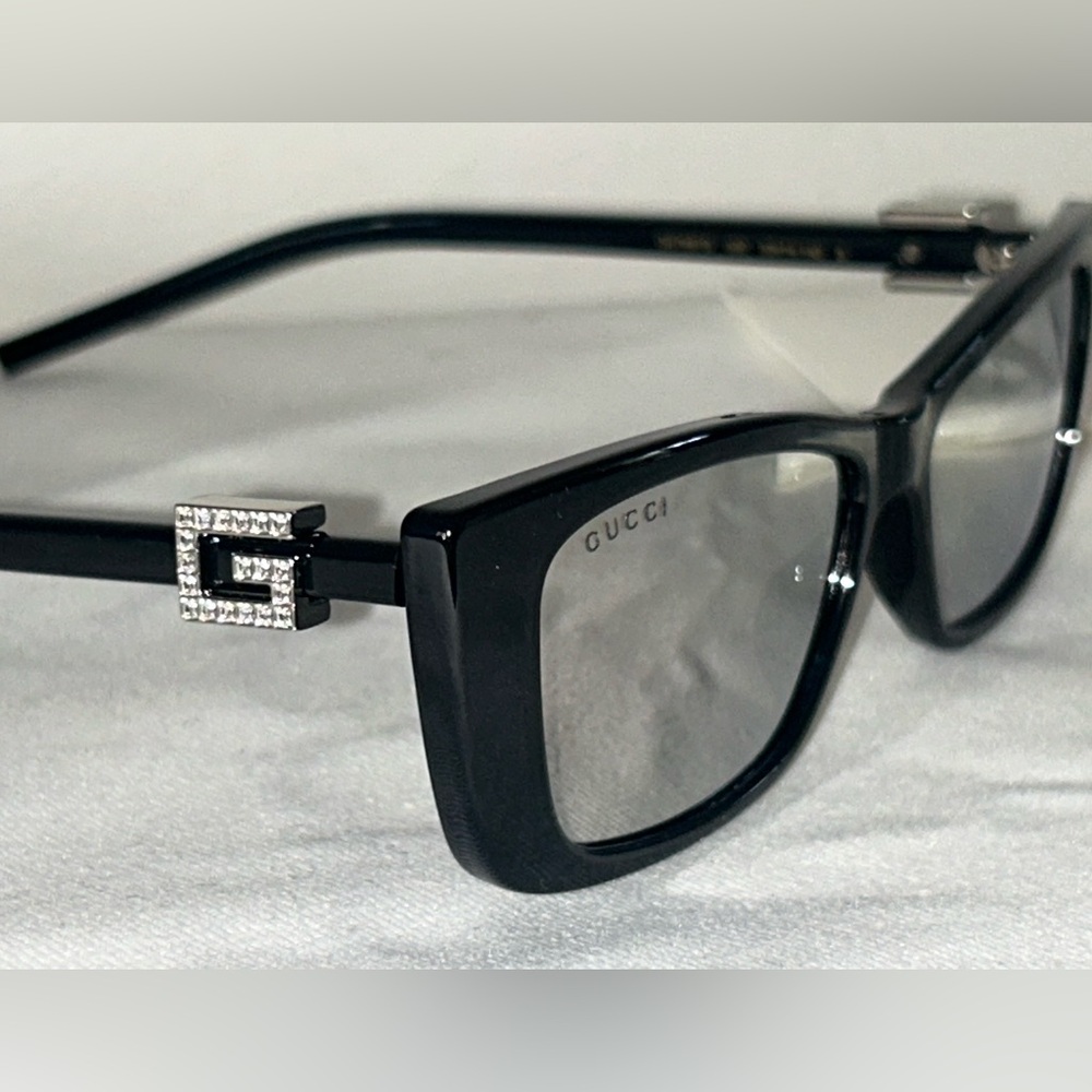 NEW! GUCCI Crystal Rectangle Sunglasses Black GG1681S